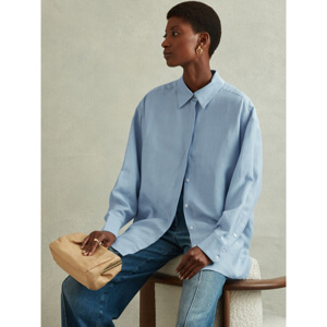 REISS BEATRIX Oversized Shirt With Linen